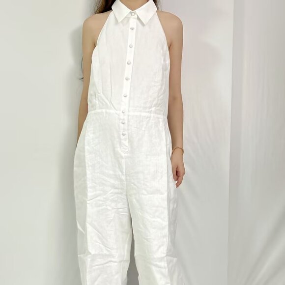 Sent To TRR Consign - Reformation Ryan Linen Jumpsuit in size US10 - Picture 1 of 8